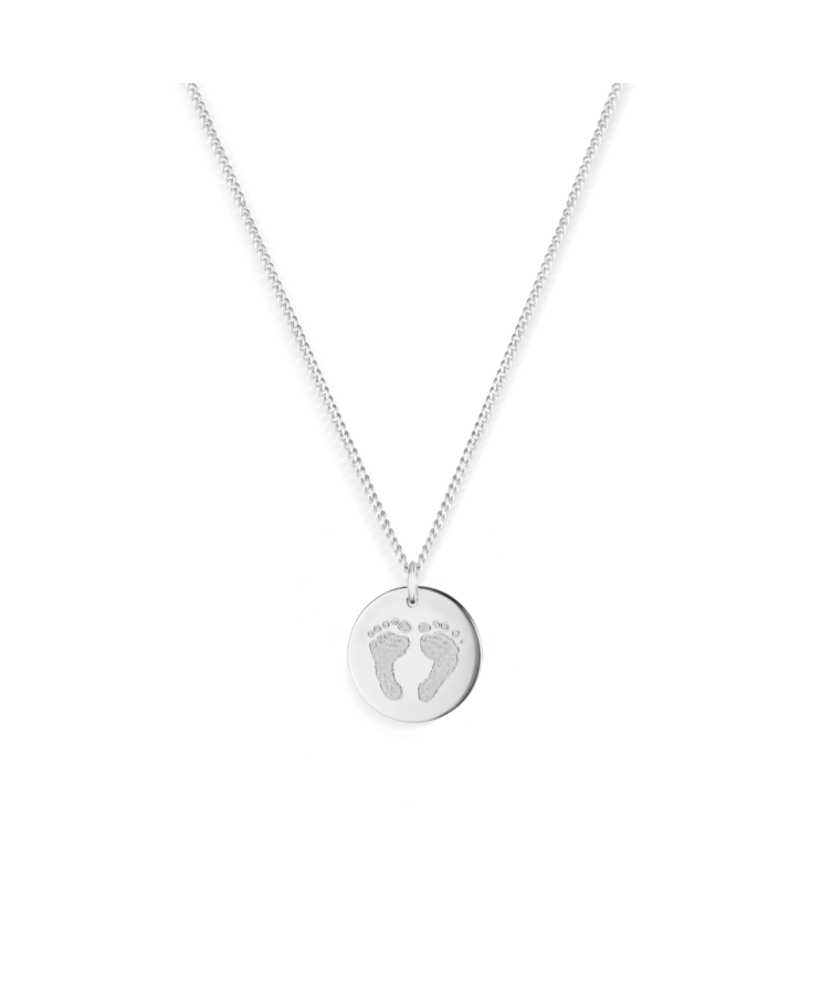 Hand- or Footprint Coin Necklace