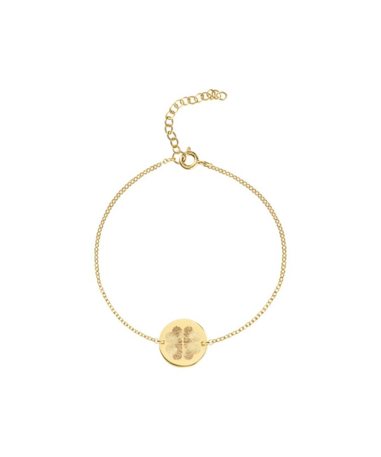 Family Fingerprint Coin Bracelet