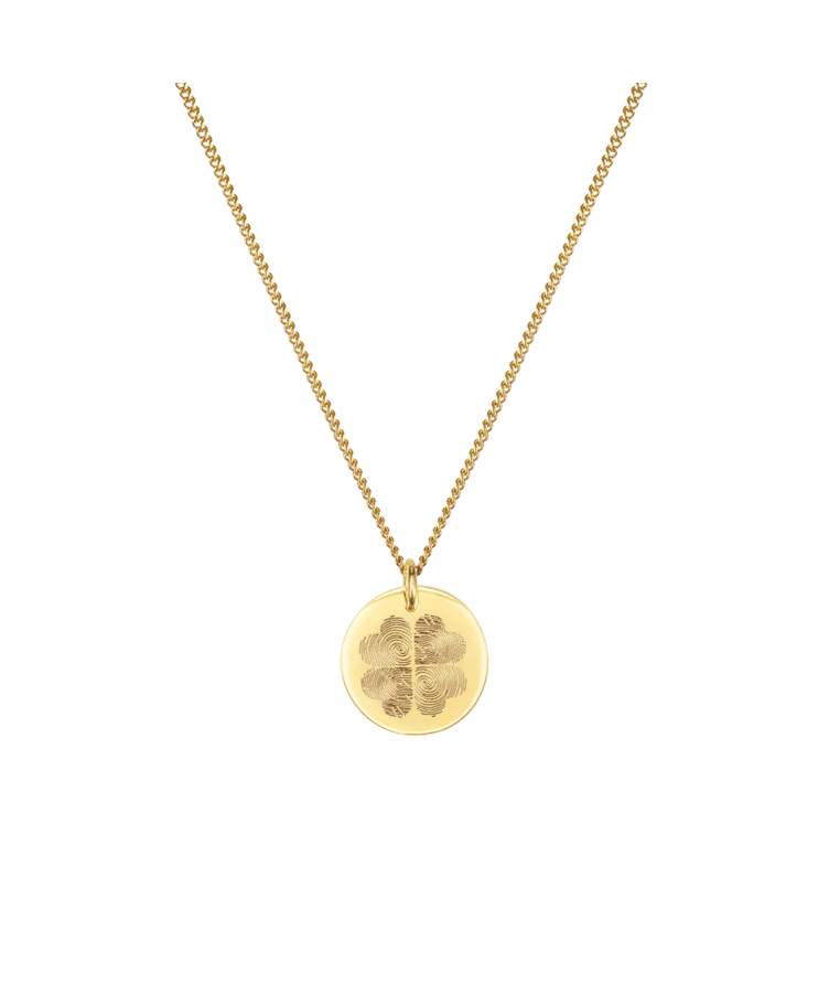 Family Fingerprint Coin Necklace