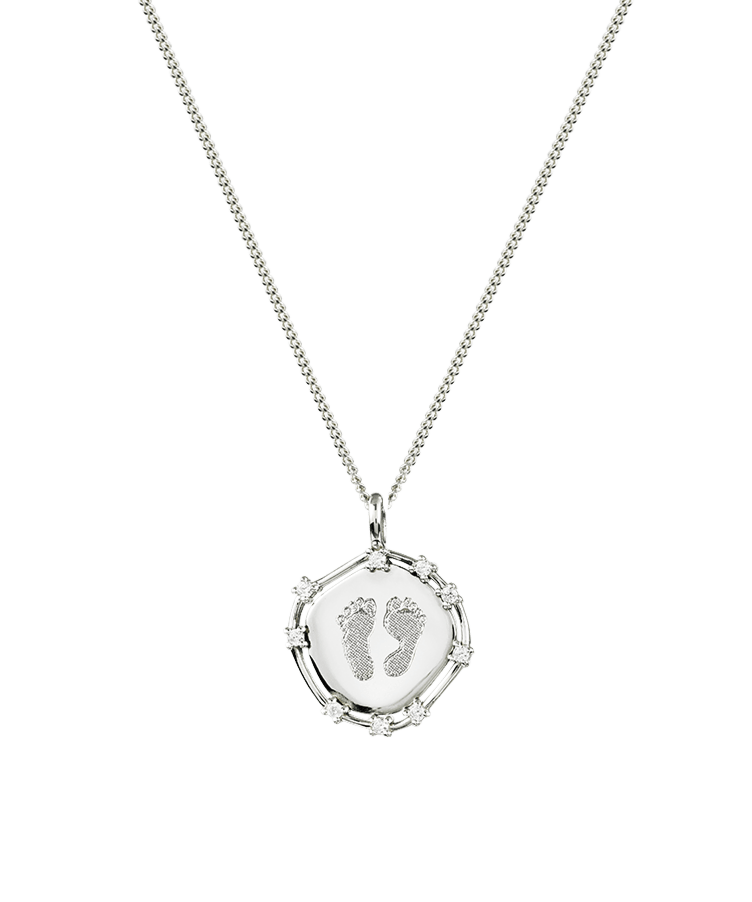 Brilliance Hand- or Footprint Coin Necklace