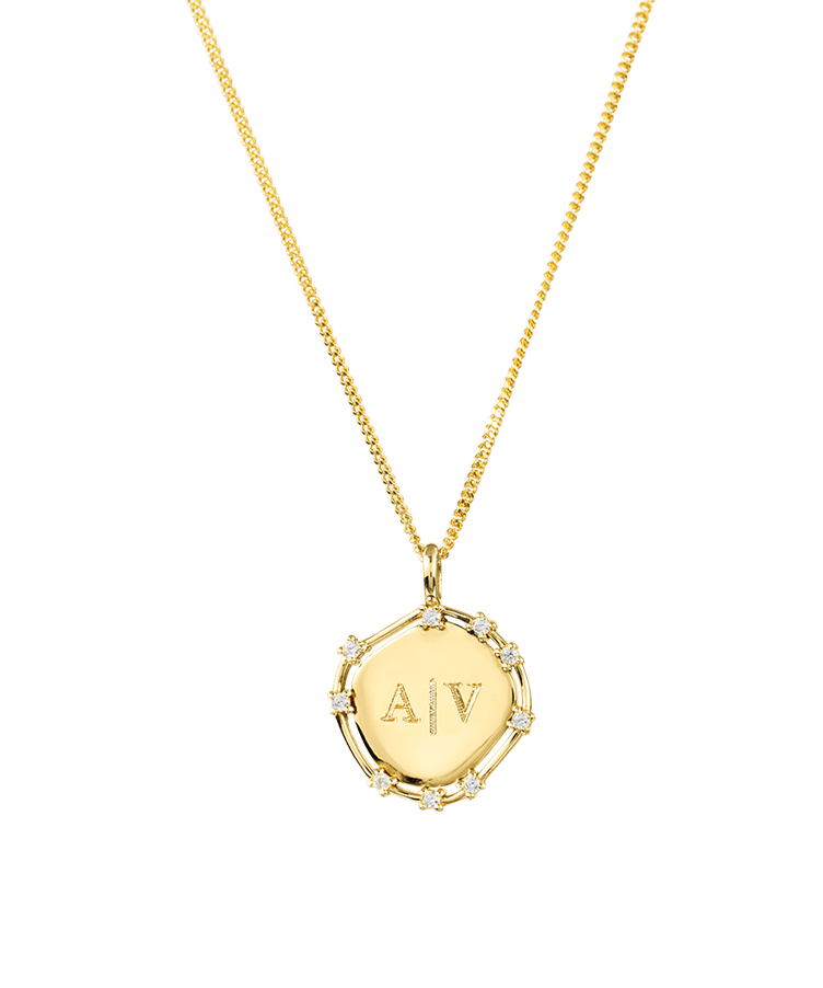 Brilliance initial Coin Necklace