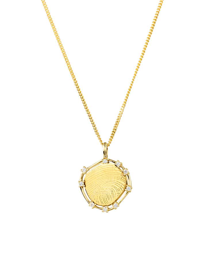 Brilliance Fingerprint Coin Necklace