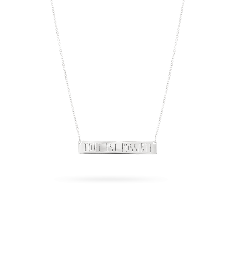 bar necklace gold