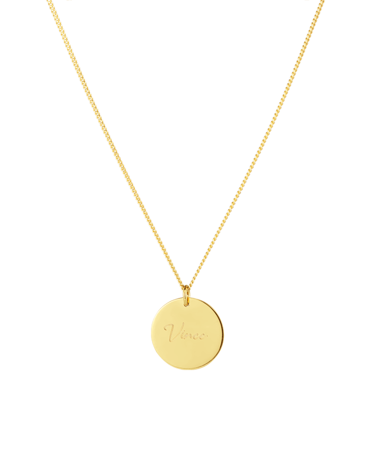 Birth Name Coin Necklace