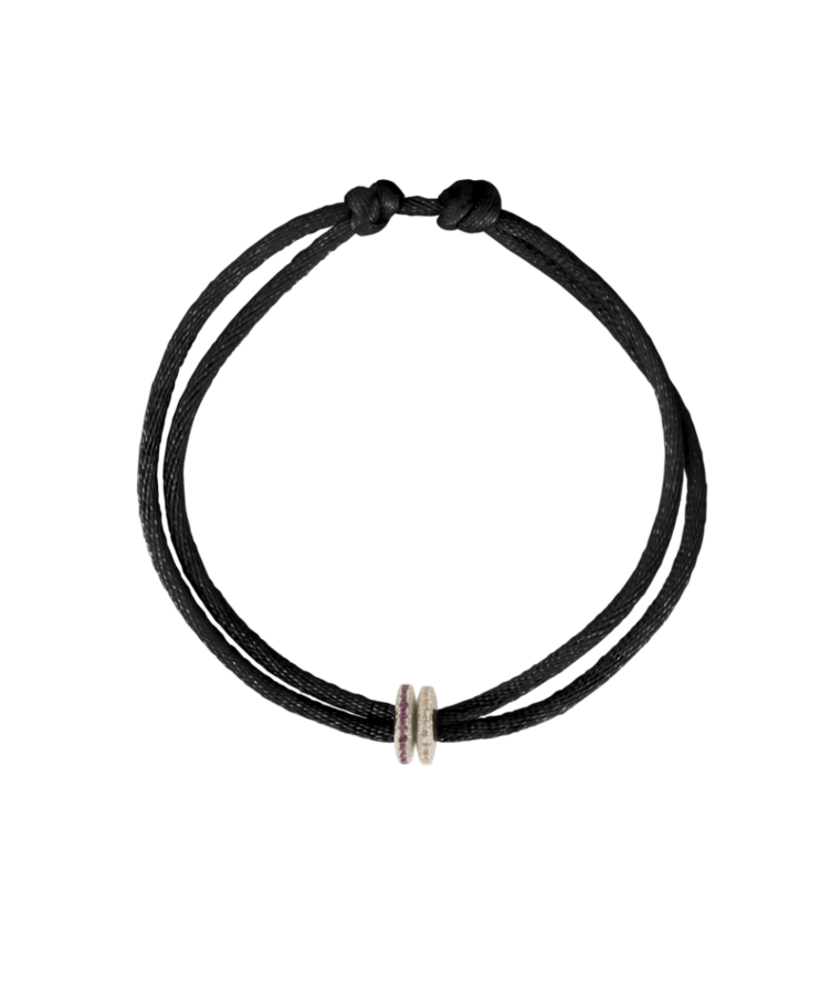 Birthstone Disc Cord Bracelet