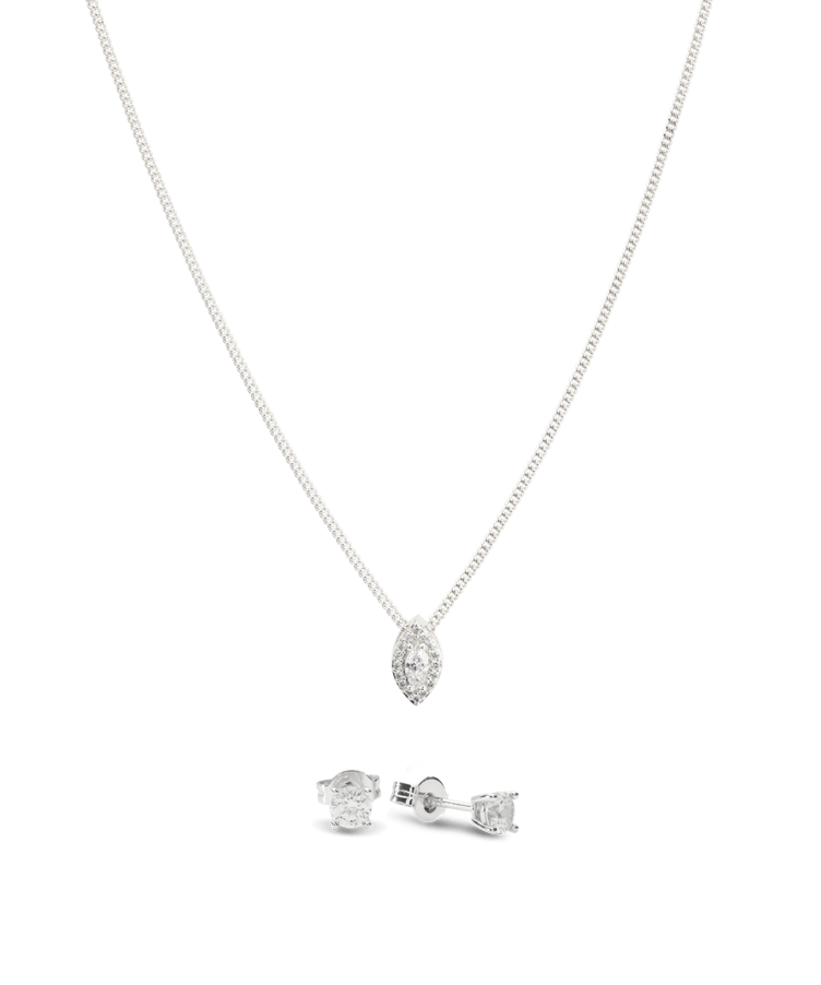 Birthstone Marquise Studs Set