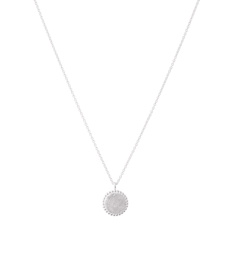 Bubble Fingerprint Coin Necklace