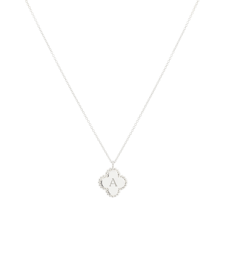 Bubble Initial Clover Ketting