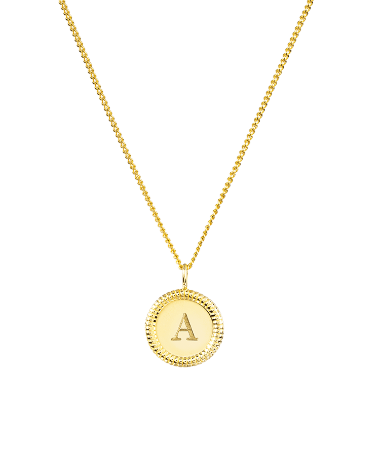 Chunky Initial Coin Necklace