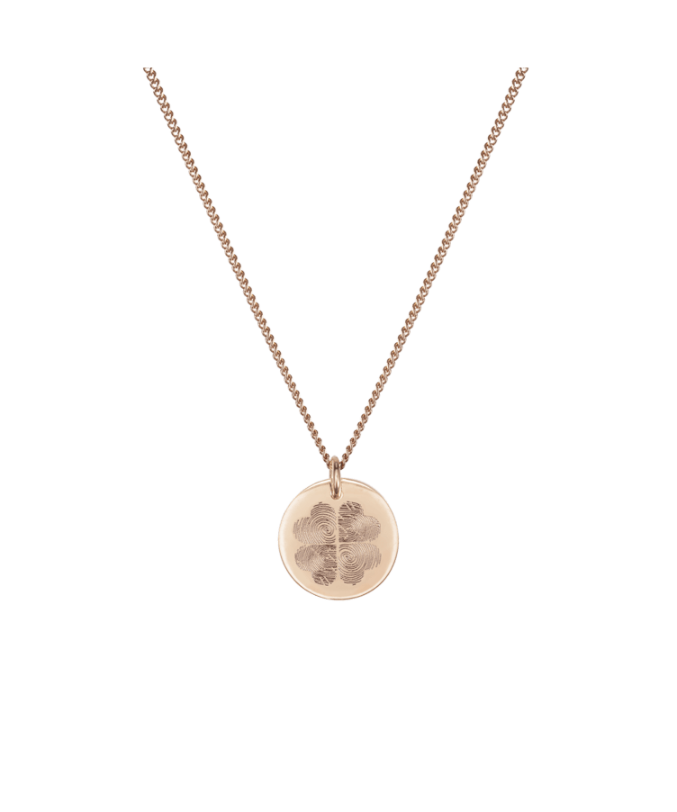 Family Fingerprint Coin Ketting Deluxe
