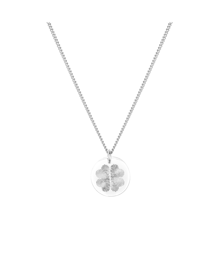 Family Fingerprint Coin Necklace