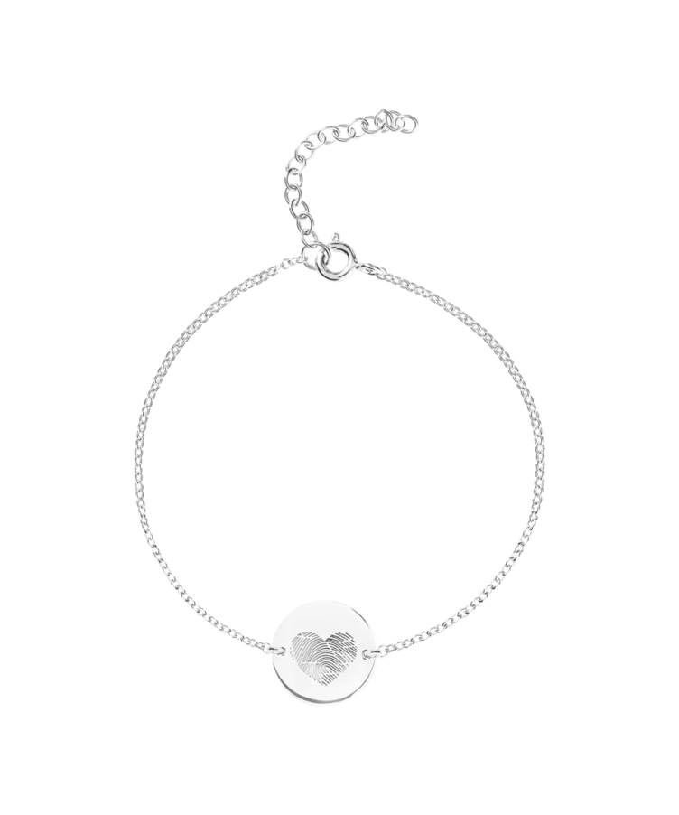 fingerprint coin bracelet gold