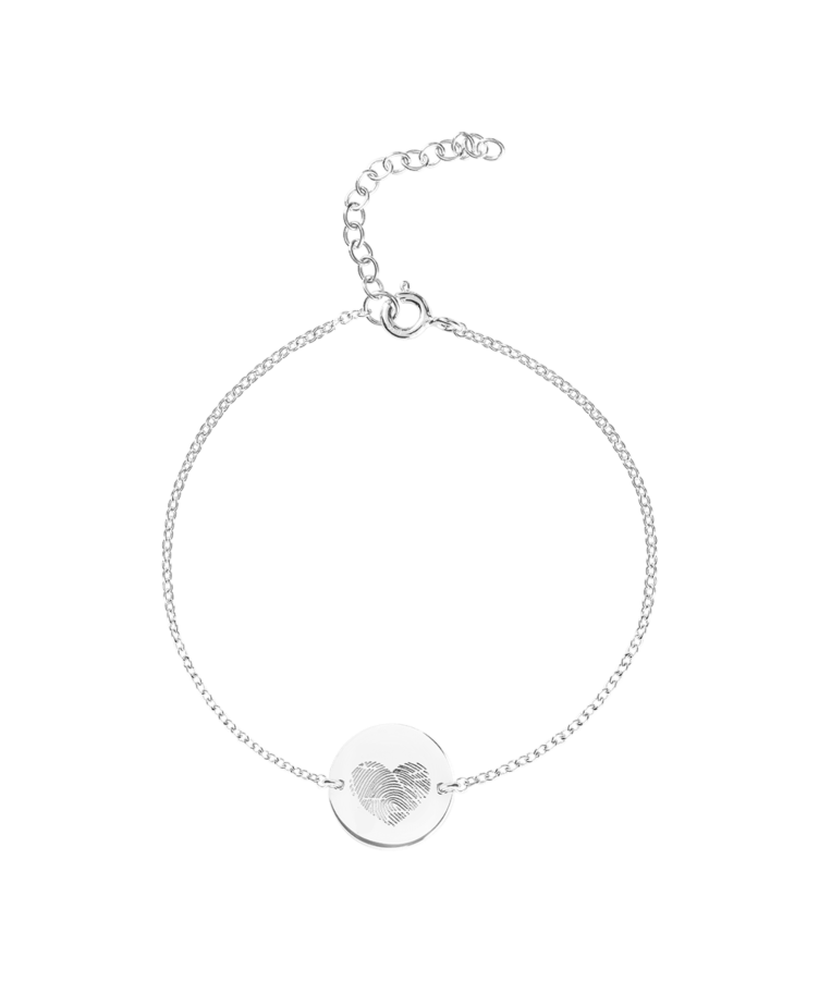 fingerprint coin bracelet goud