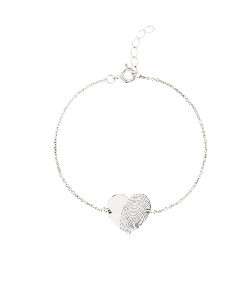 Fingerprint Heart Bracelet