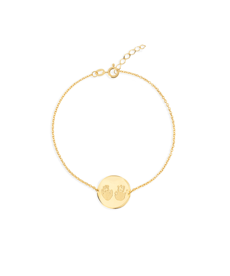 Hand- or Footprint Coin Bracelet