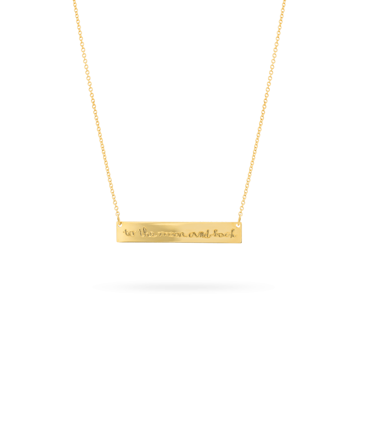 Handwritten Bar Necklace