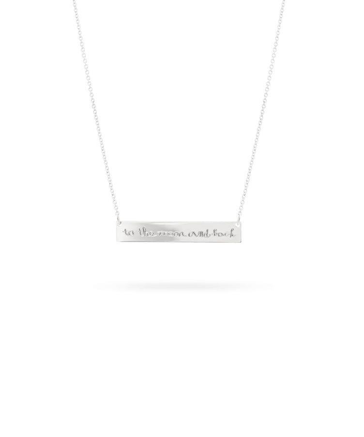 Handwritten Bar Necklace