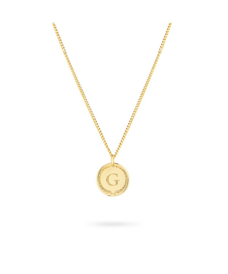 Kids Initial Coin Ketting
