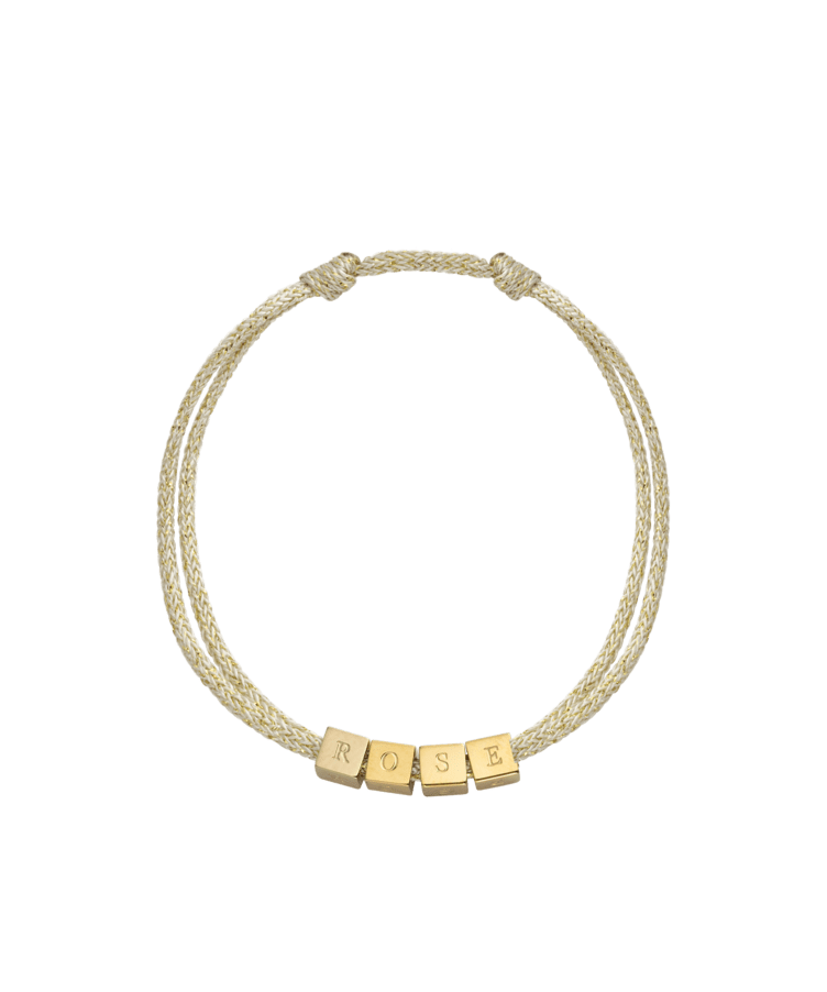 Initial Cube Cord bracelet 