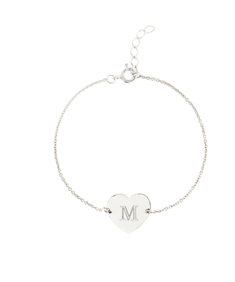 Initial Heart Bracelet