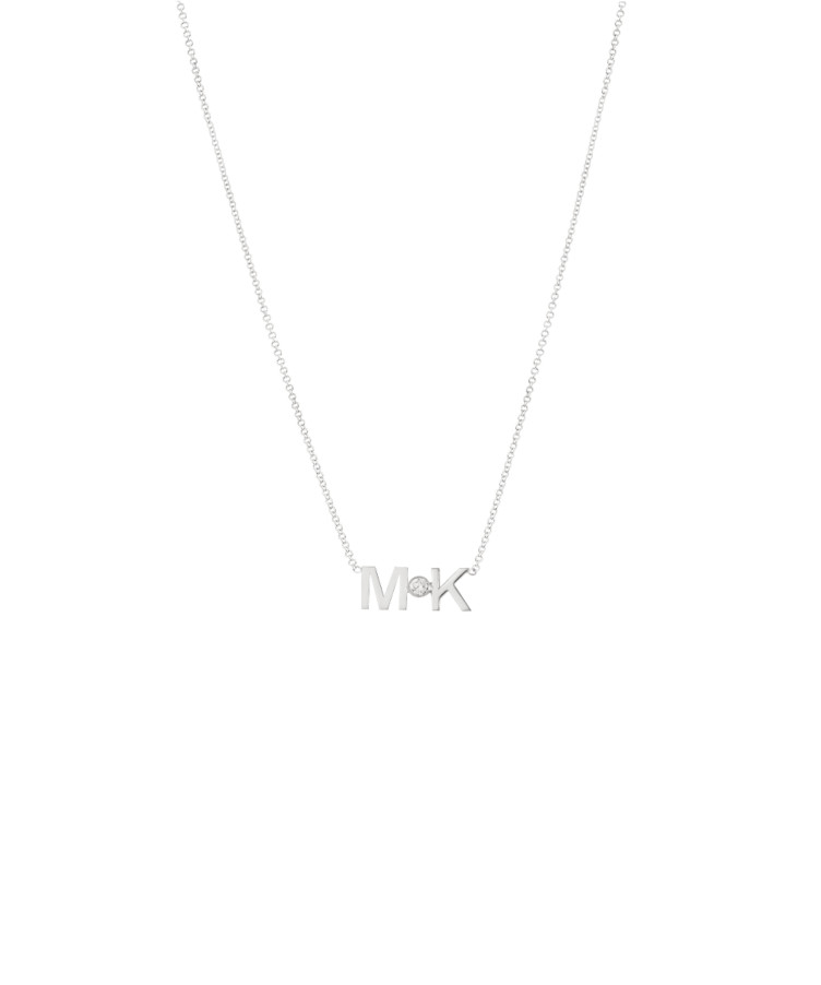 Letters + Diamond Necklace 