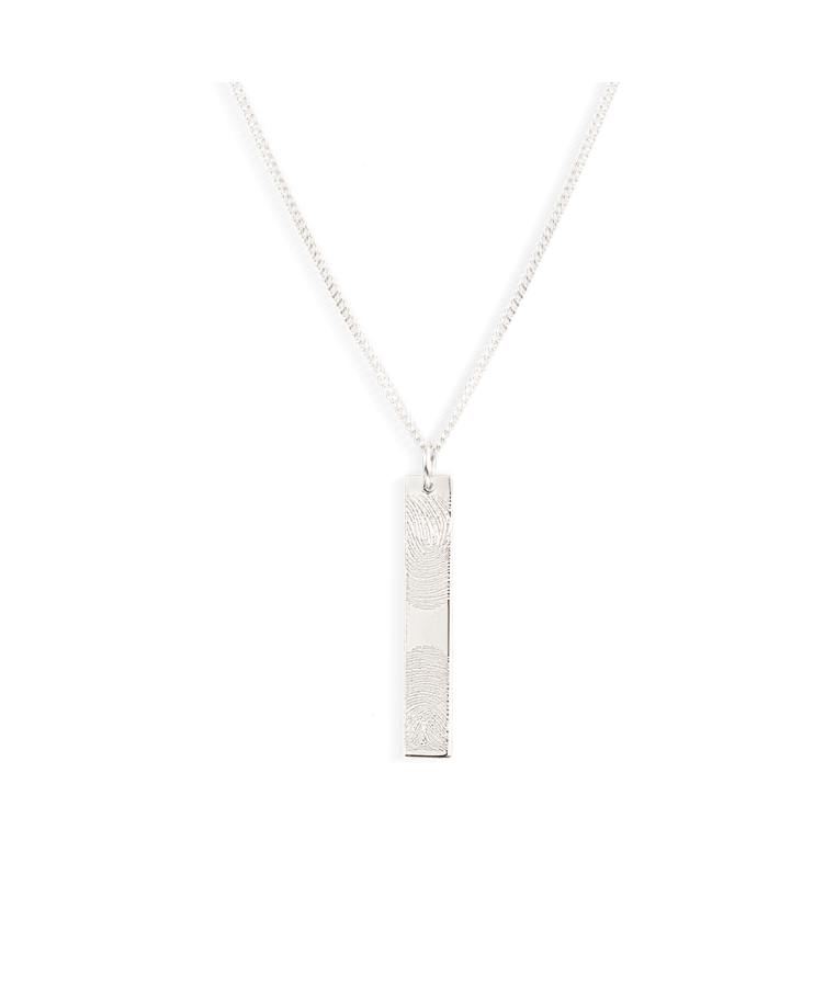 Men Bar Fingerprint Ketting