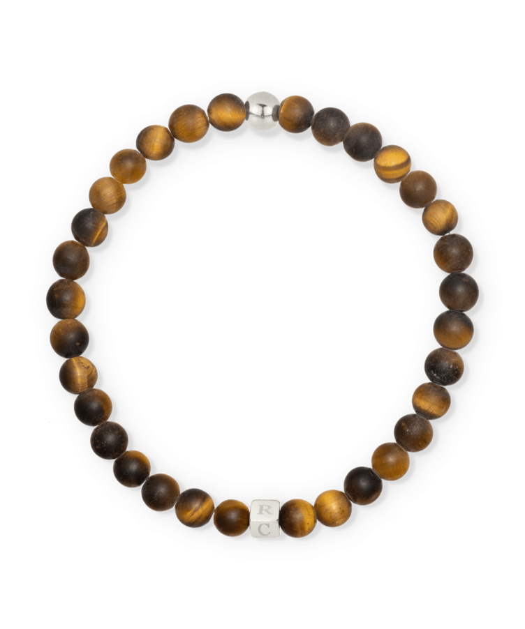 Men Beaded Initial Bracelet