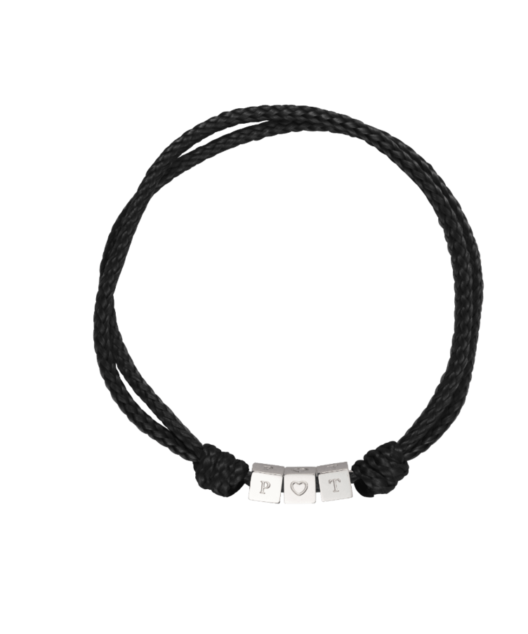 Initial Men Cube Paracord Bracelet