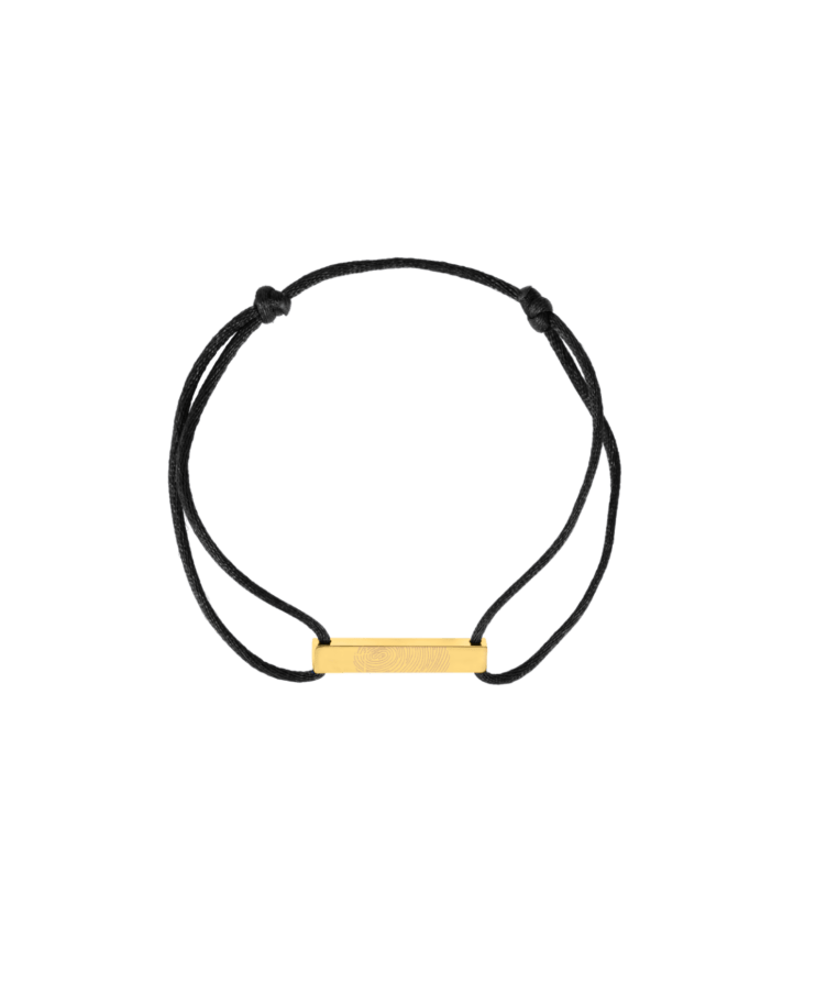 Men Fingerprint Bar Cord Armband