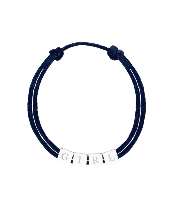 Men Gender Reveal Cube Cord Bracelet