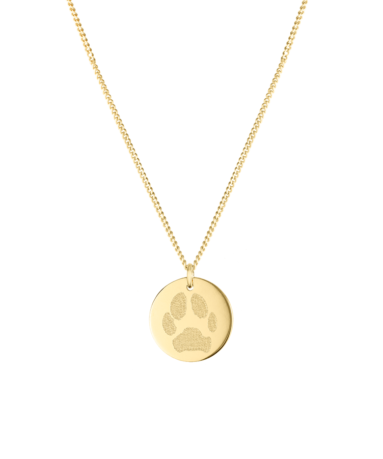 Paw Print Coin Necklace
