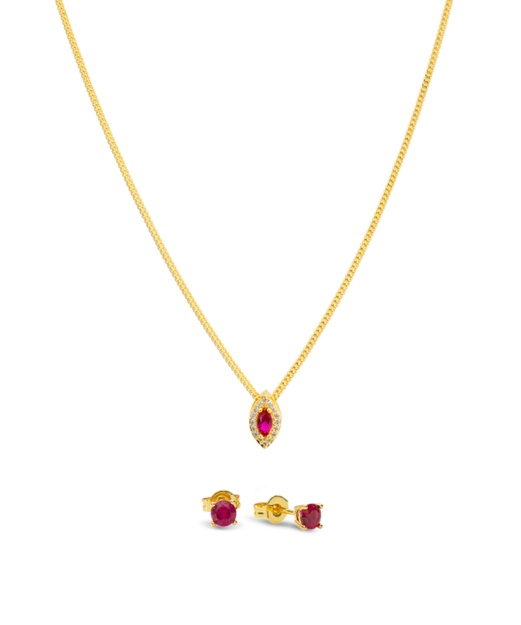 Birthstone Marquise Studs Set