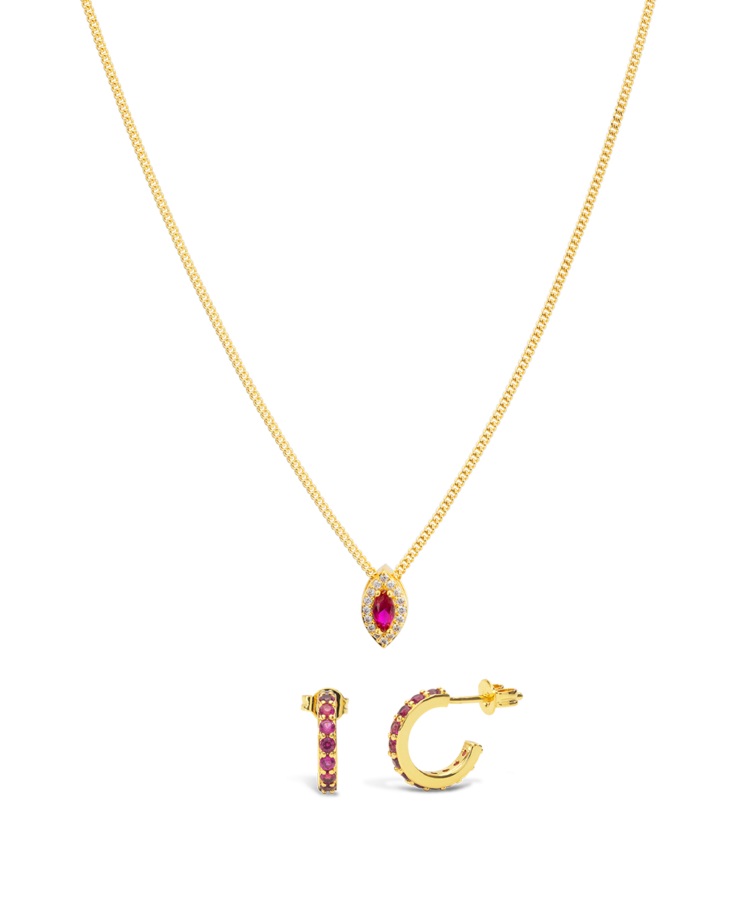 Birthstone Marquise Earring Set