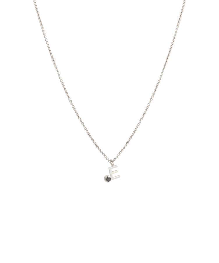 Single Letter + Birthstone Necklace
