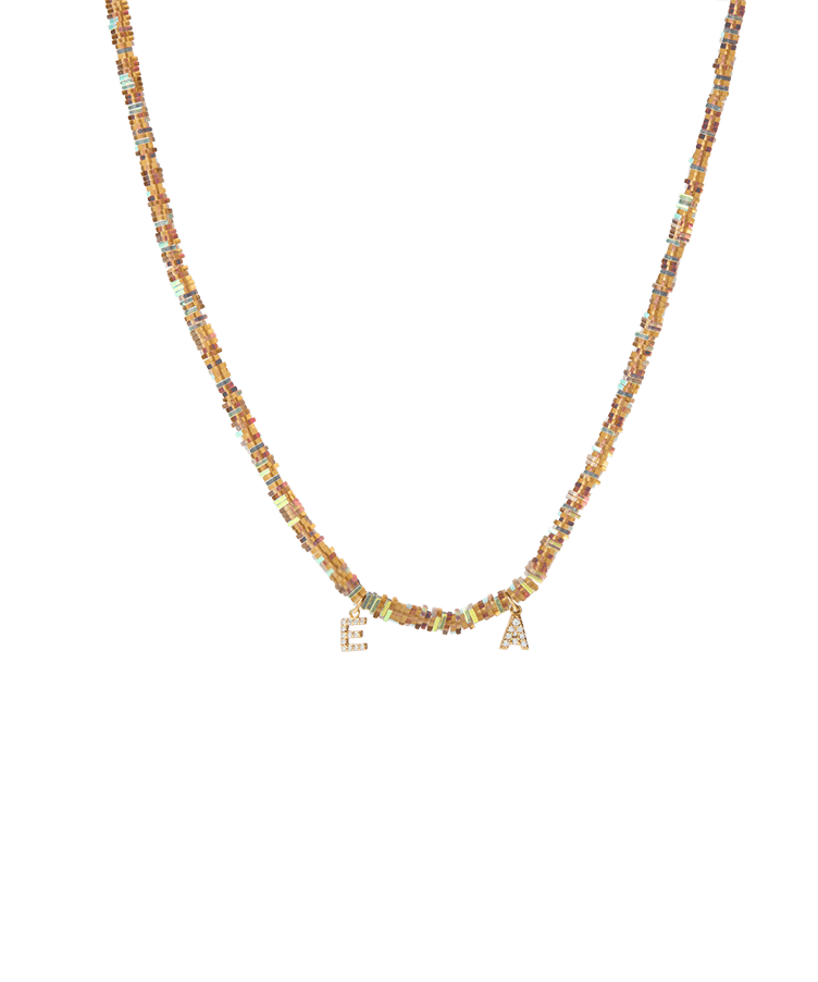Sparkle Beaded Letter Necklace