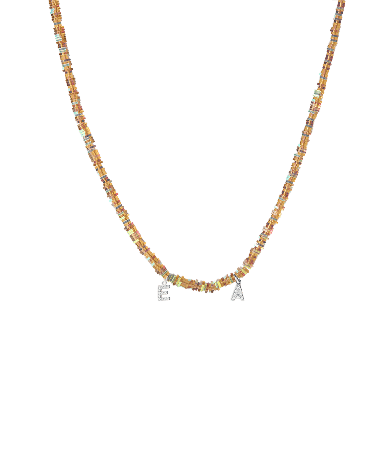 Sparkle Beaded Letter Ketting