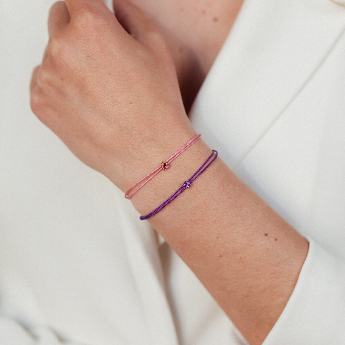 Bailee Birthstone Cord Bracelet