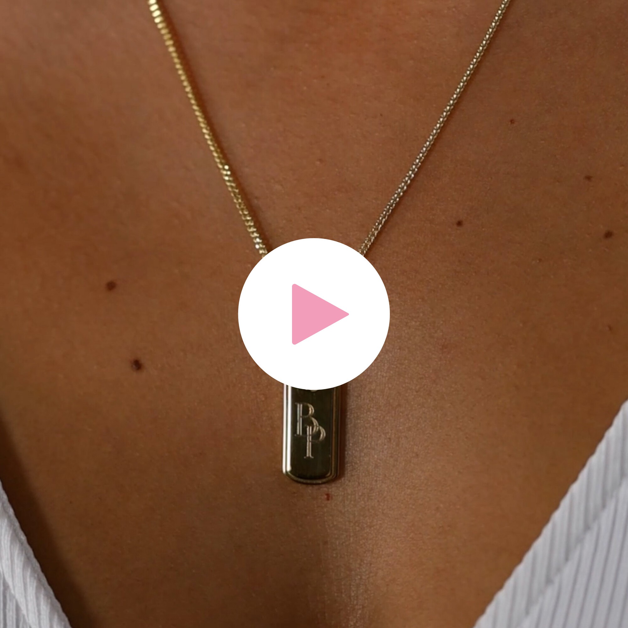 Monogram Tag Necklace